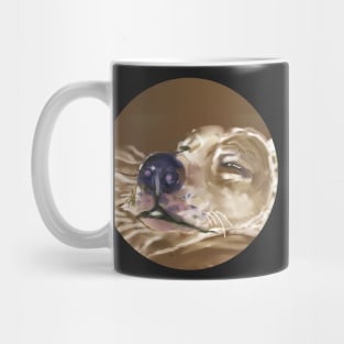 GRUFF ASLEEP ROUND STICKER Mug